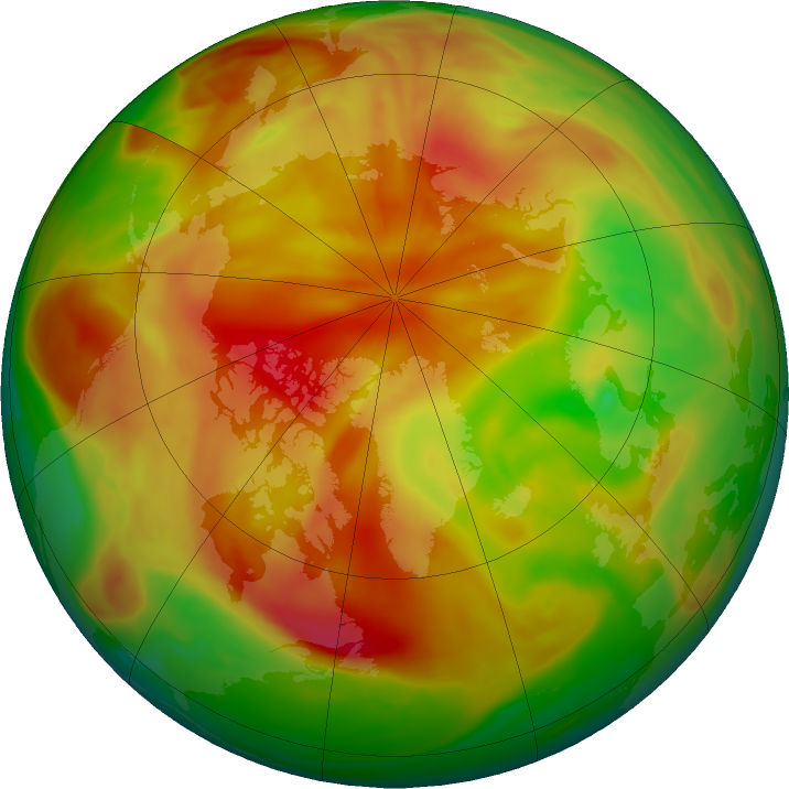Arctic ozone map for 14 April 2018